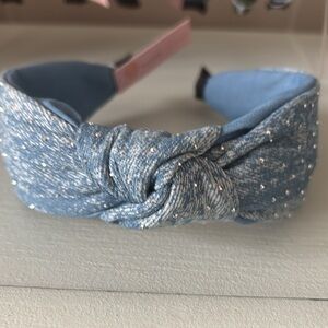 Shine Stud Distressed Denim Headband